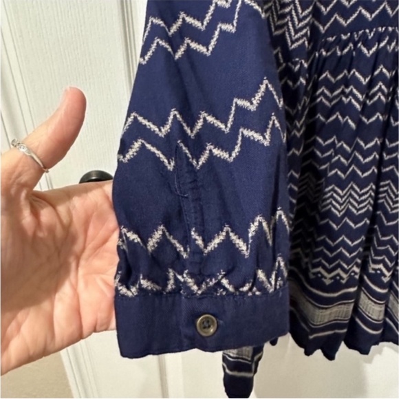 Anthropologie Holding Horses Blue Farica Chevron Dress - Picture 5 of 7